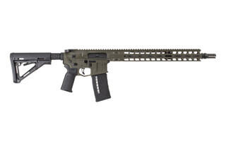 Radian Weapons 16 inch AR 15 Model 1 with OD Green Finish has a Magpul pistol grip and 6 position stock